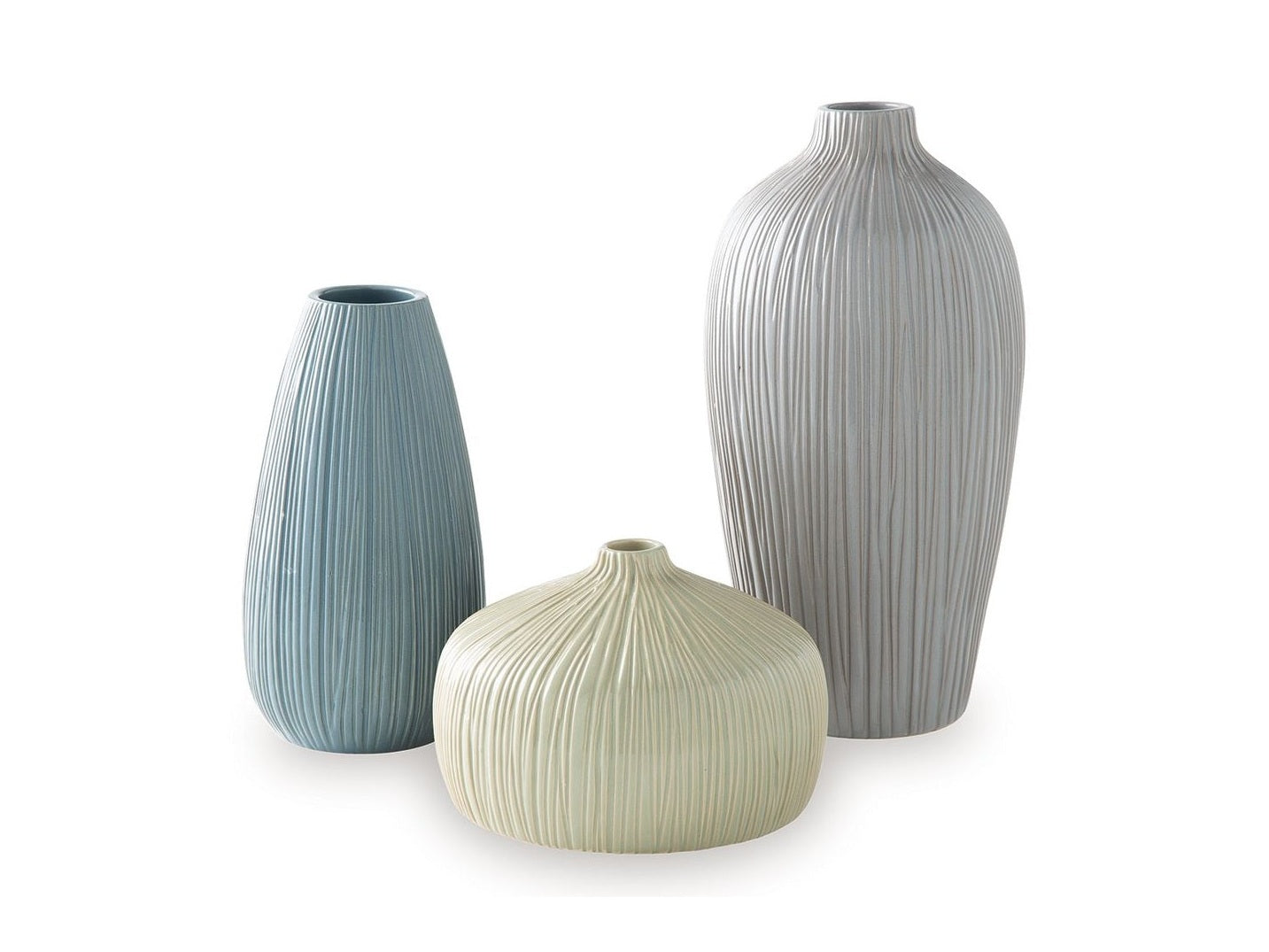 Eiderman - Vase Set (Set of 3) - Gray / Blue / Green