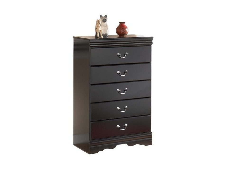 Huey Vineyard - Five Drawer Chest - Black