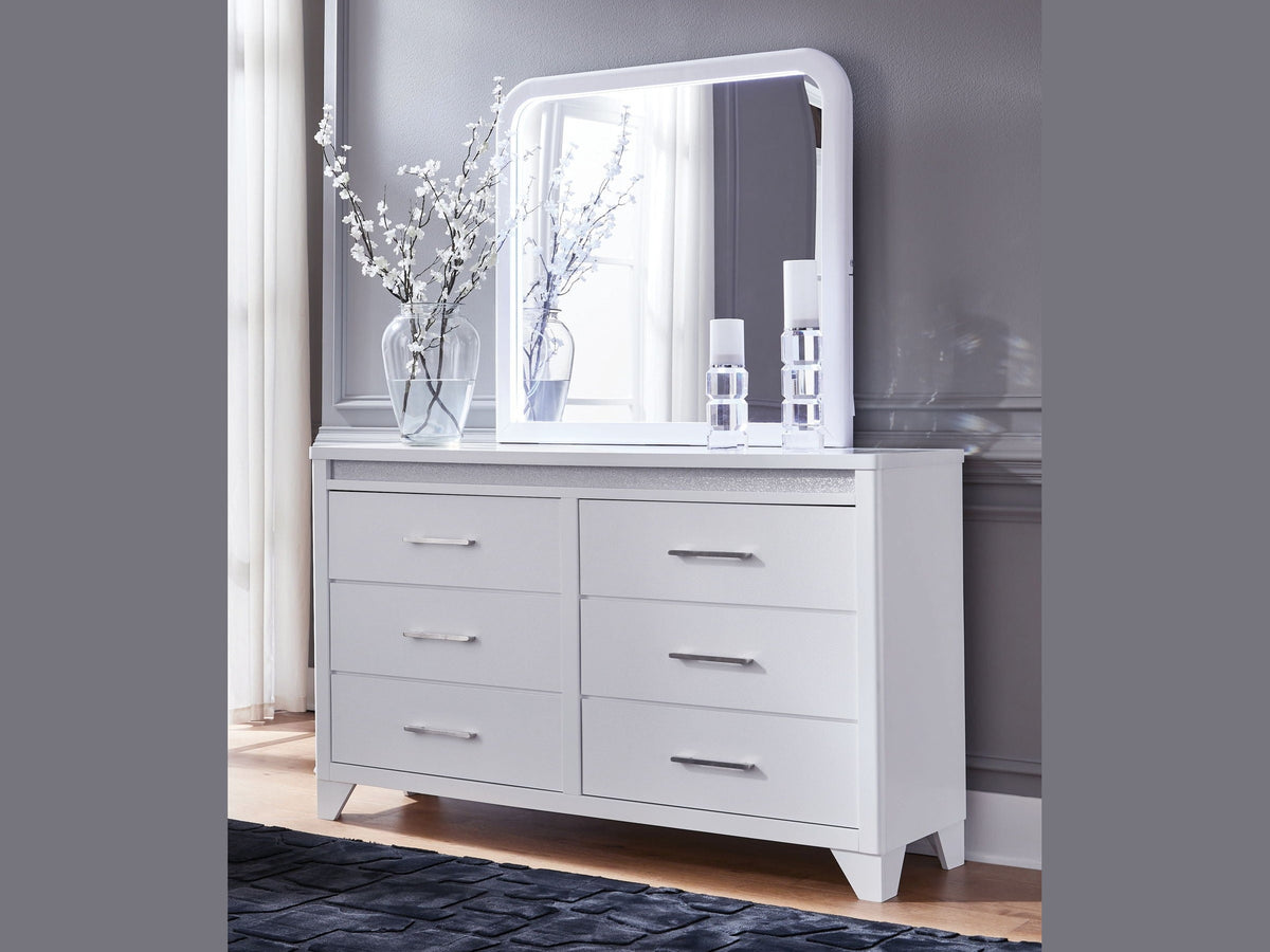 Jarlee - Dresser And Mirror - White