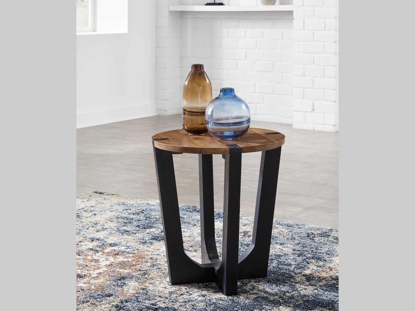 Hanneforth - Round End Table - Brown