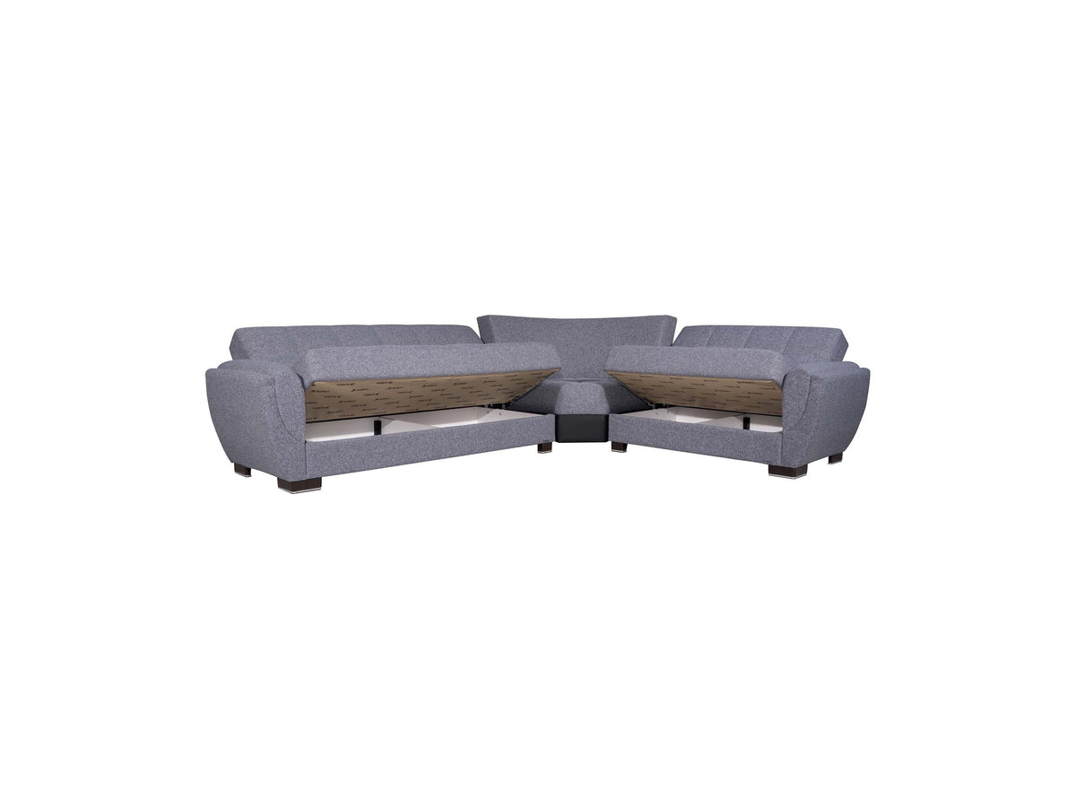 Ottomanson Armada Air - Upholstered Convertible Sectional With Storage - Polyester