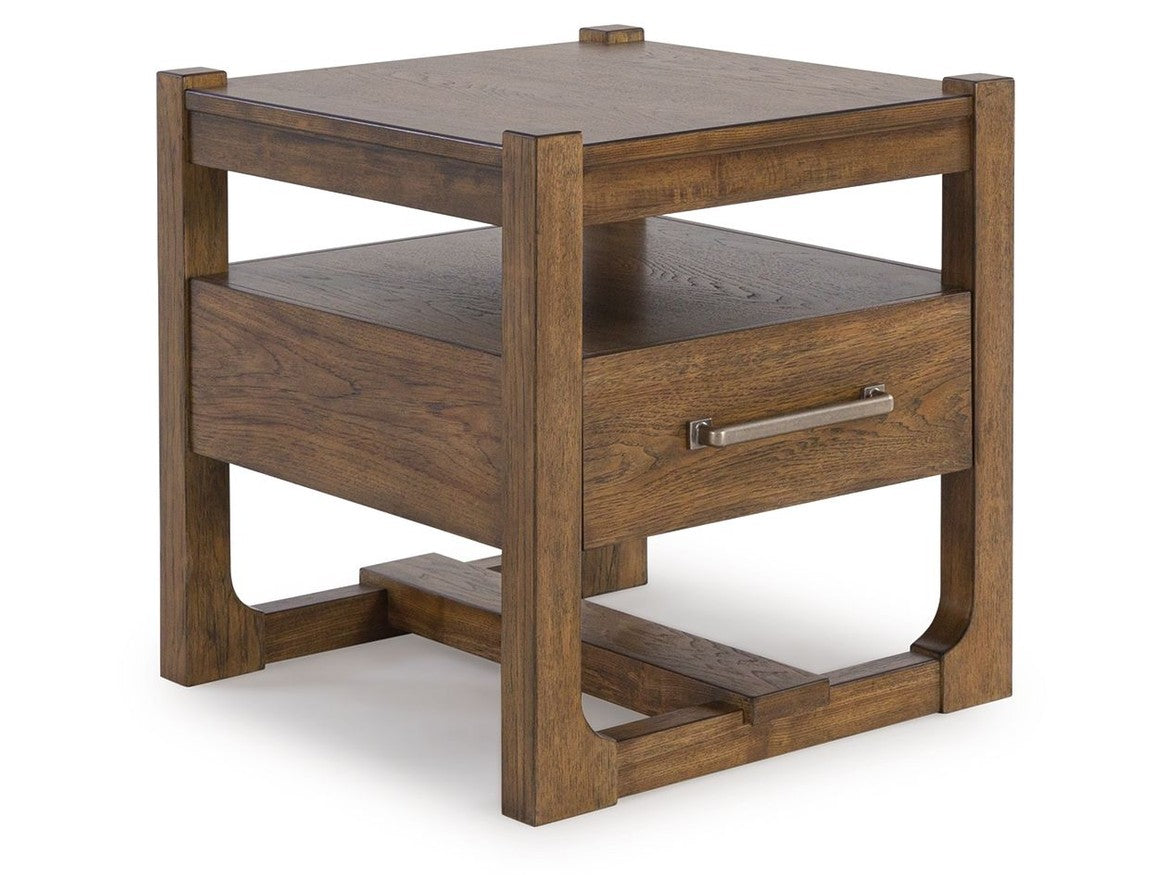 Cabalynn - Square End Table - Light Brown