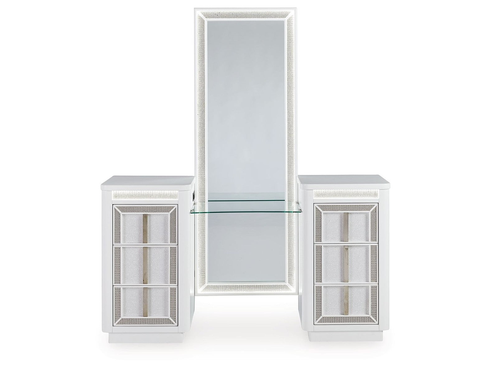 Chalanna - Vanity With Mirror - White