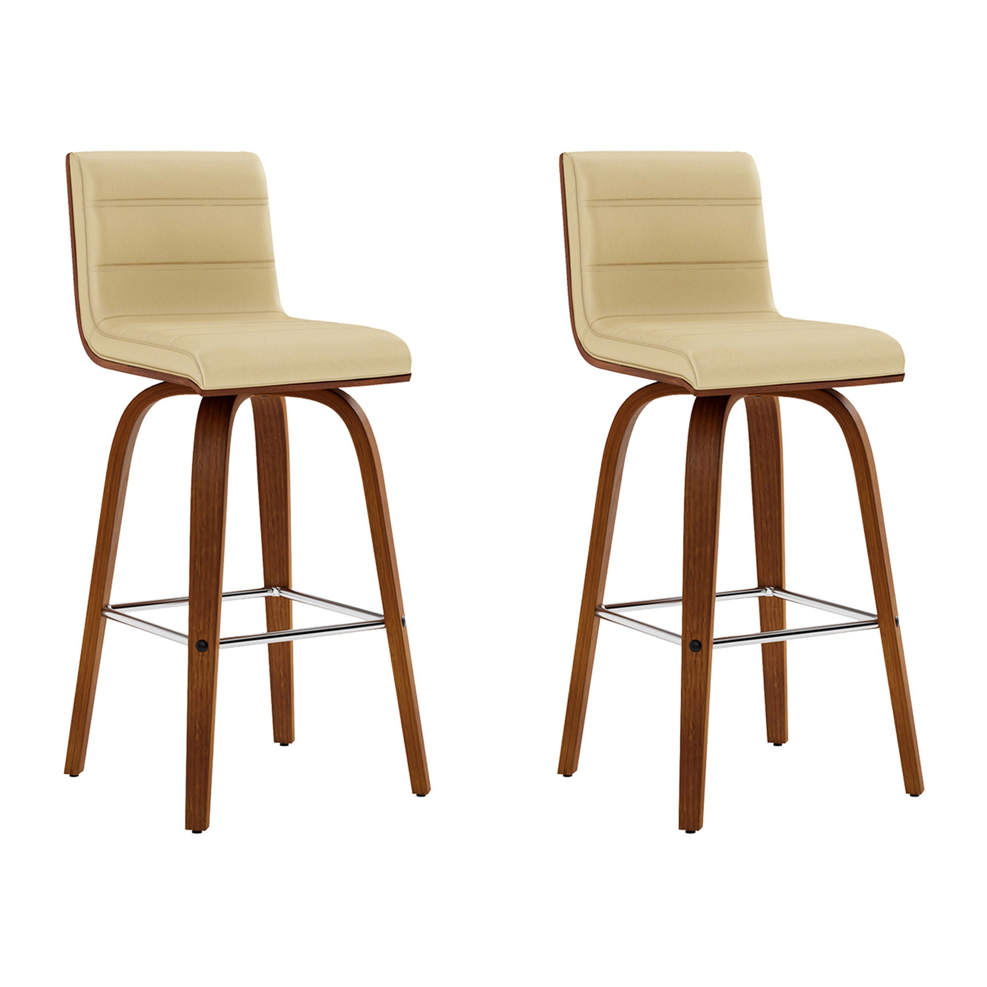 Vienna - 26" Swivel Counter Stool - Walnut Wood