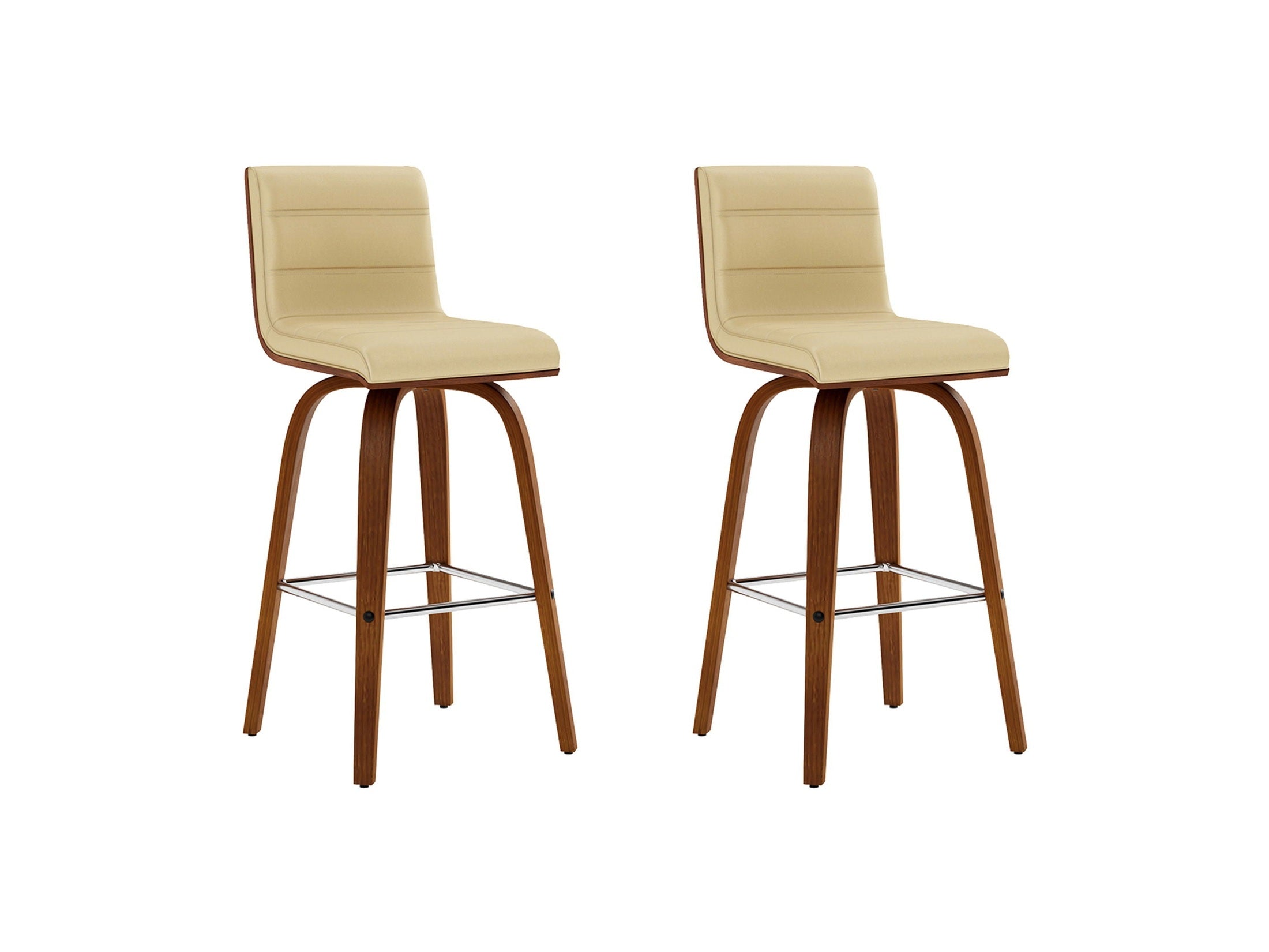Vienna - 26" Swivel Counter Stool - Walnut Wood
