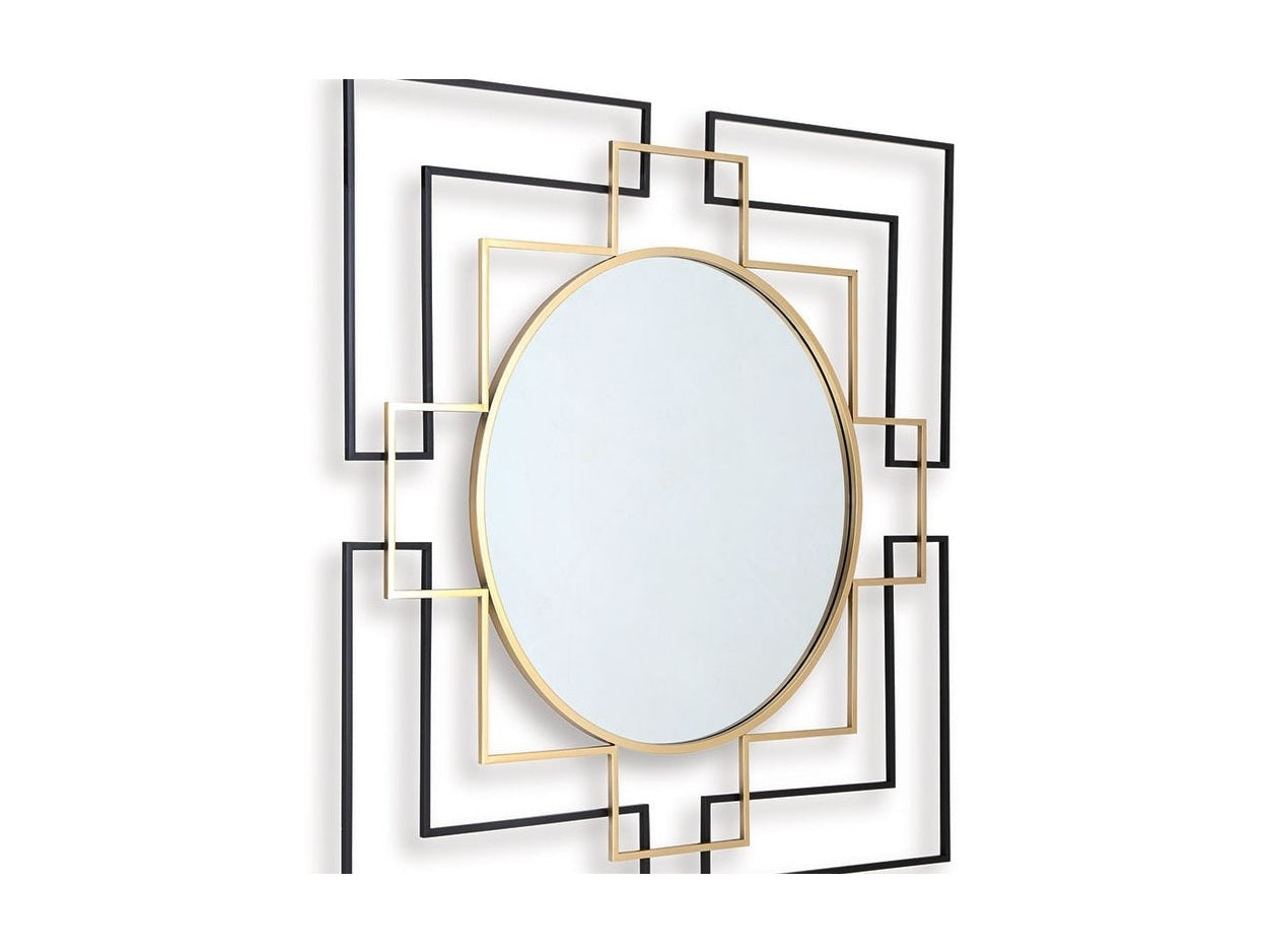 Oceanal - Accent Mirror - Black / Gold Finish