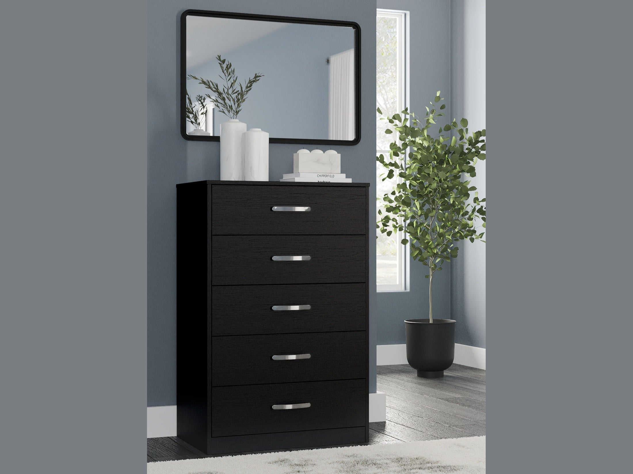 Finch - Five Drawer Chest - 46" Height - Black