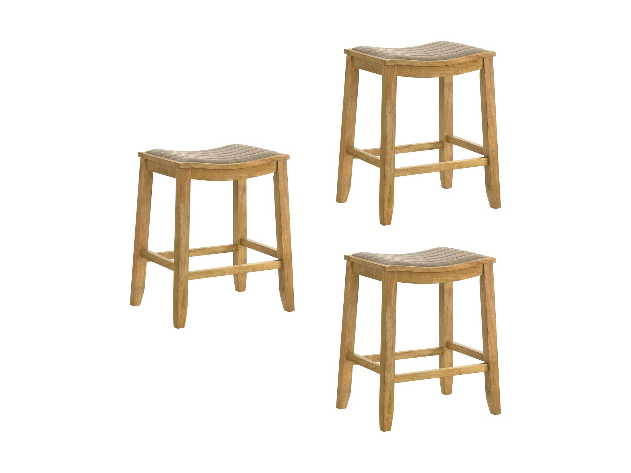 Iyani - Coastal Modern Wood Counter Height Kitchen Bar Stool