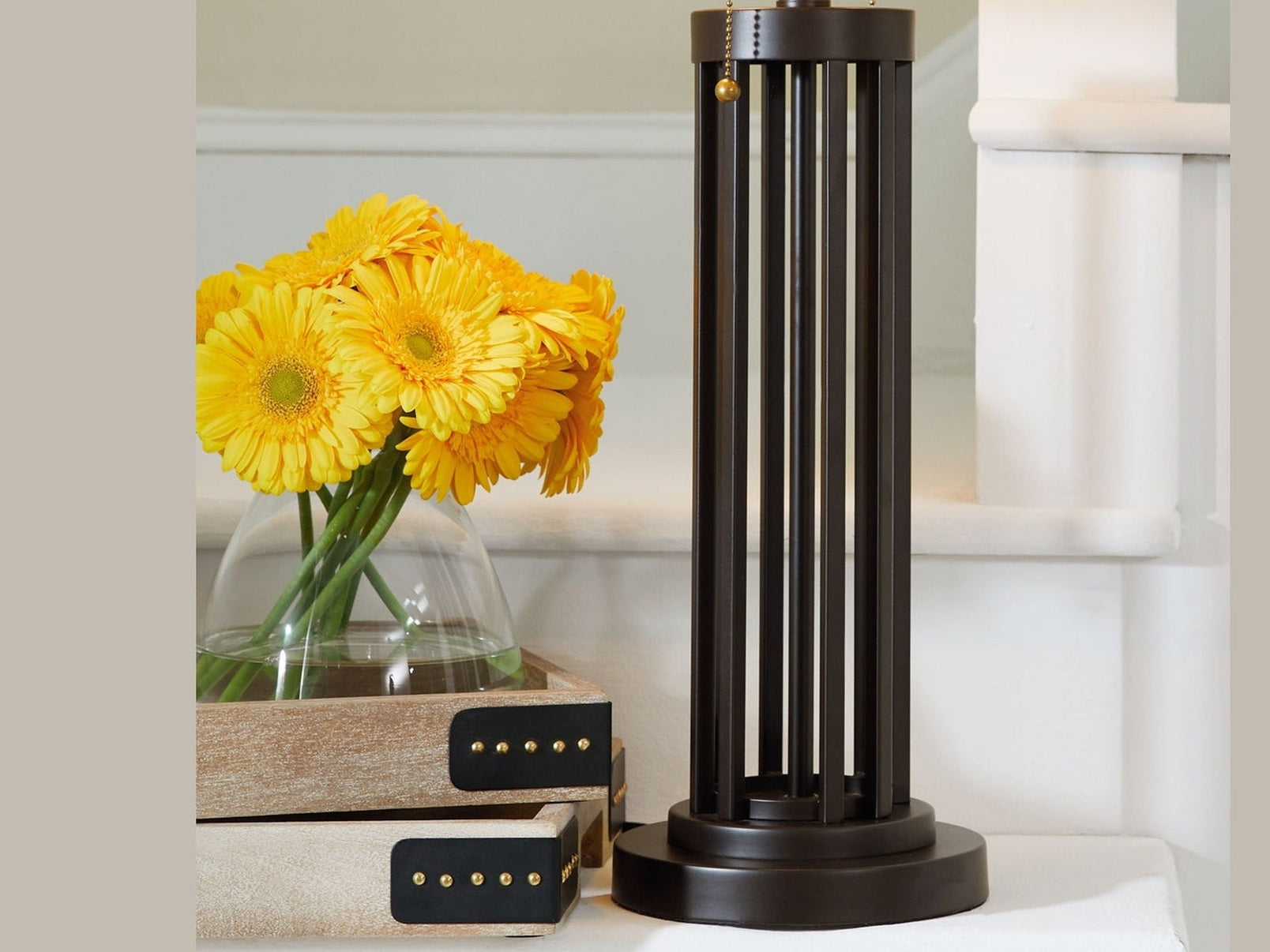 Hanswell - Metal Table Lamp  - Dark Brown