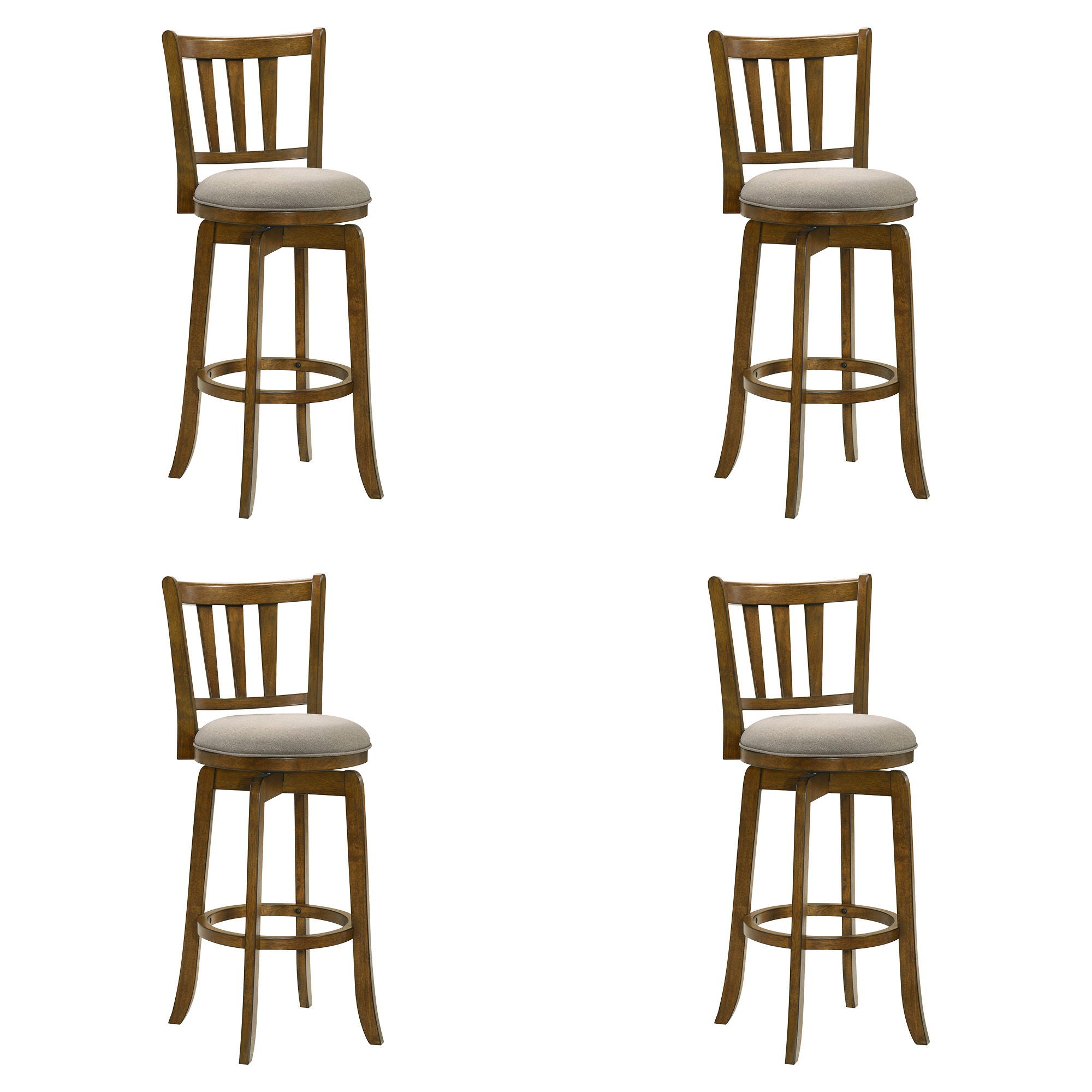 Wren - Modern Farmhouse Swivel Wood Bar Height Kitchen Bar Stool