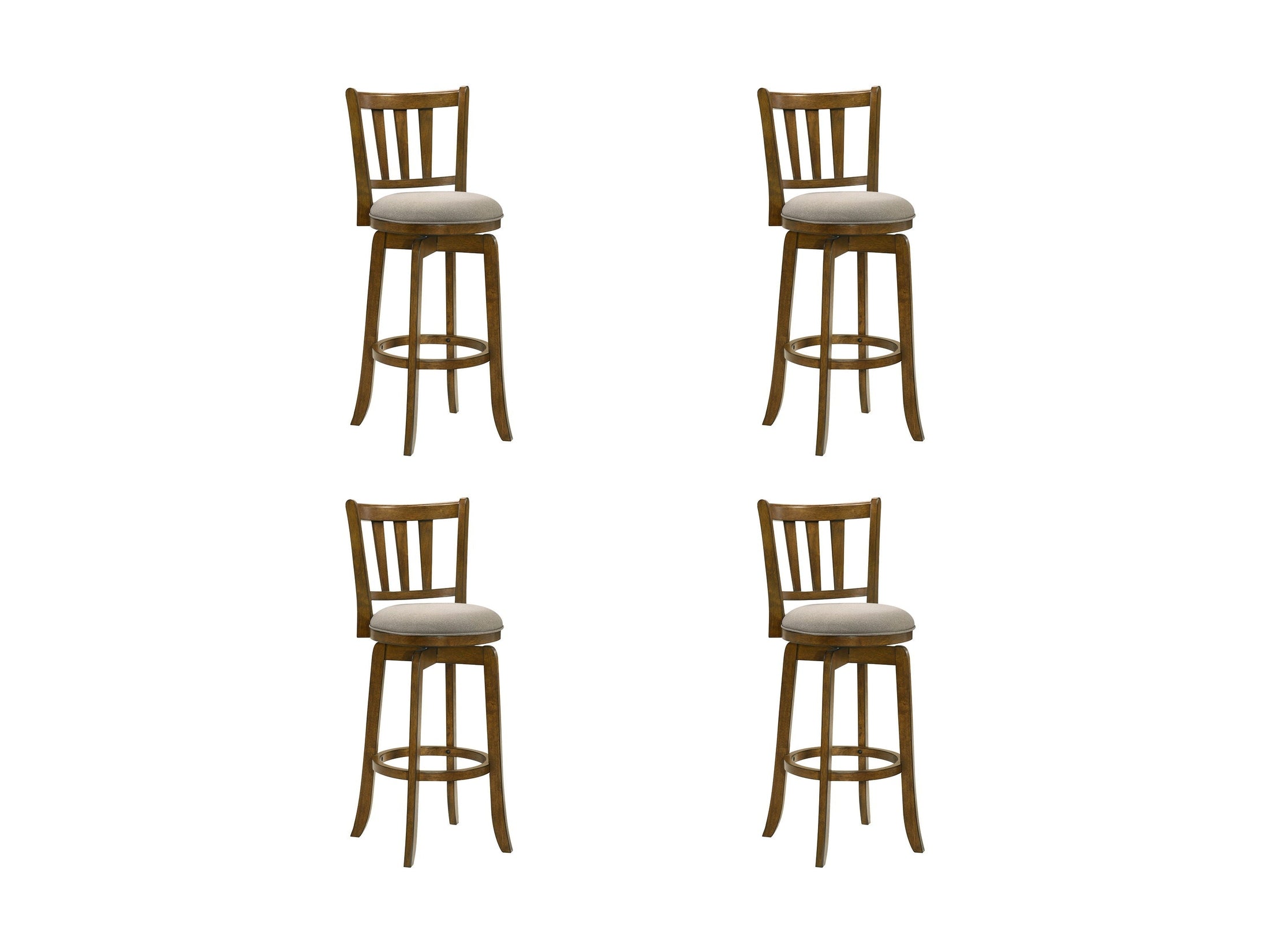 Wren - Modern Farmhouse Swivel Wood Bar Height Kitchen Bar Stool