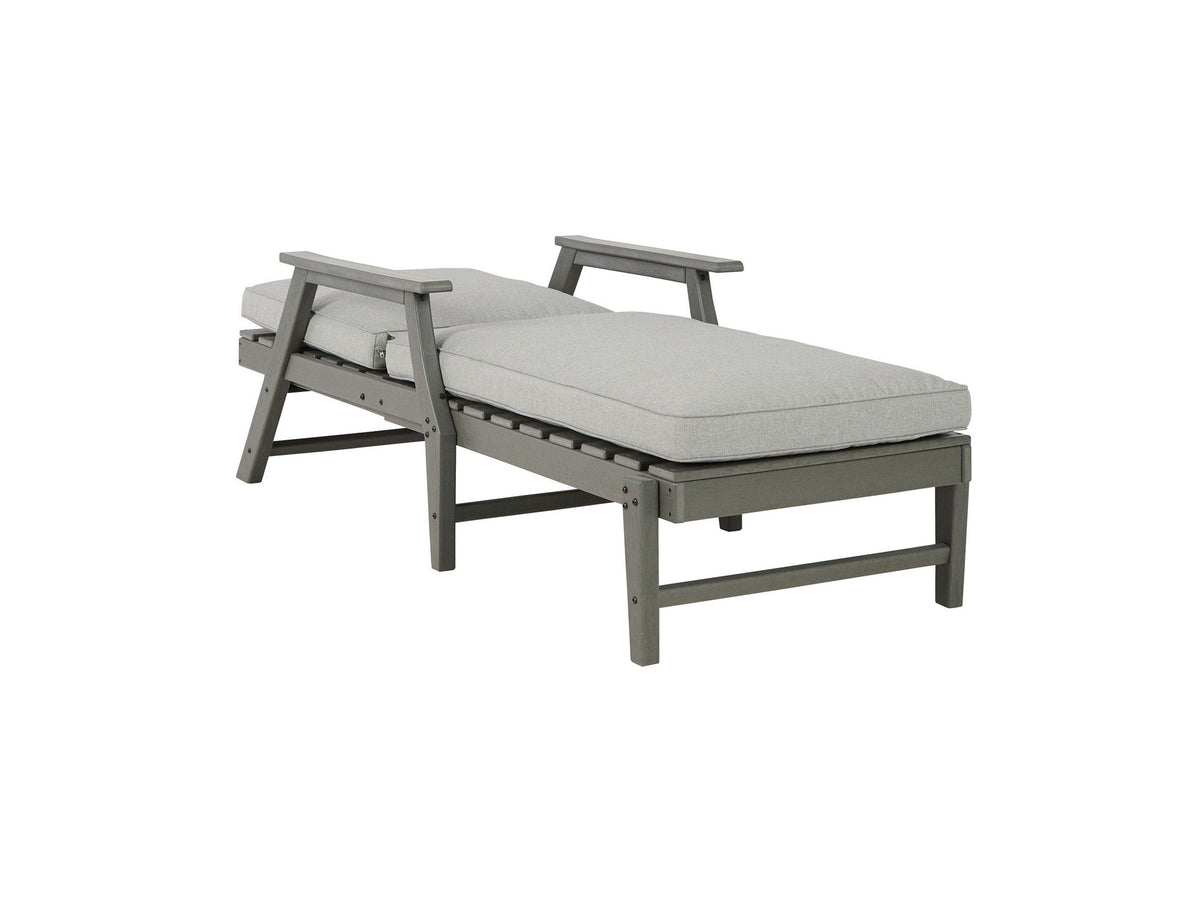 Visola - Chaise Lounge with Cushion - Gray