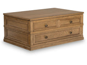 Sharlance - Lift Top Cocktail Table - Light Brown