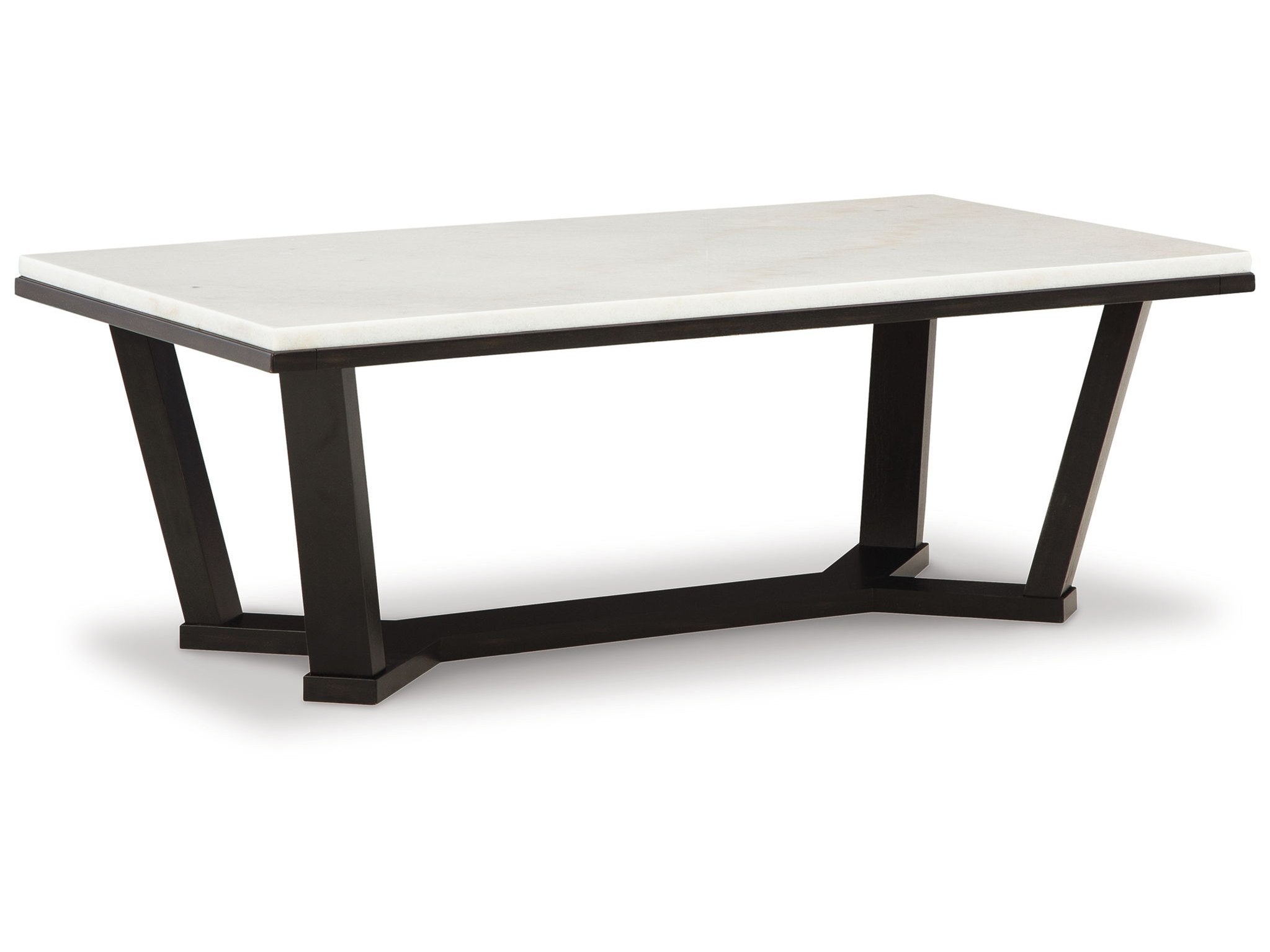 Fostead - Rectangular Cocktail Table - White / Espresso