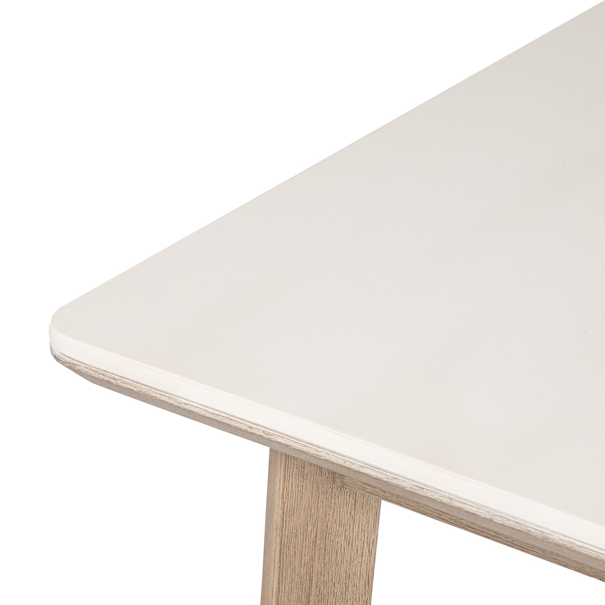 Darling - 34" Square Outdoor Pub Table - Superstone & Eucalyptus