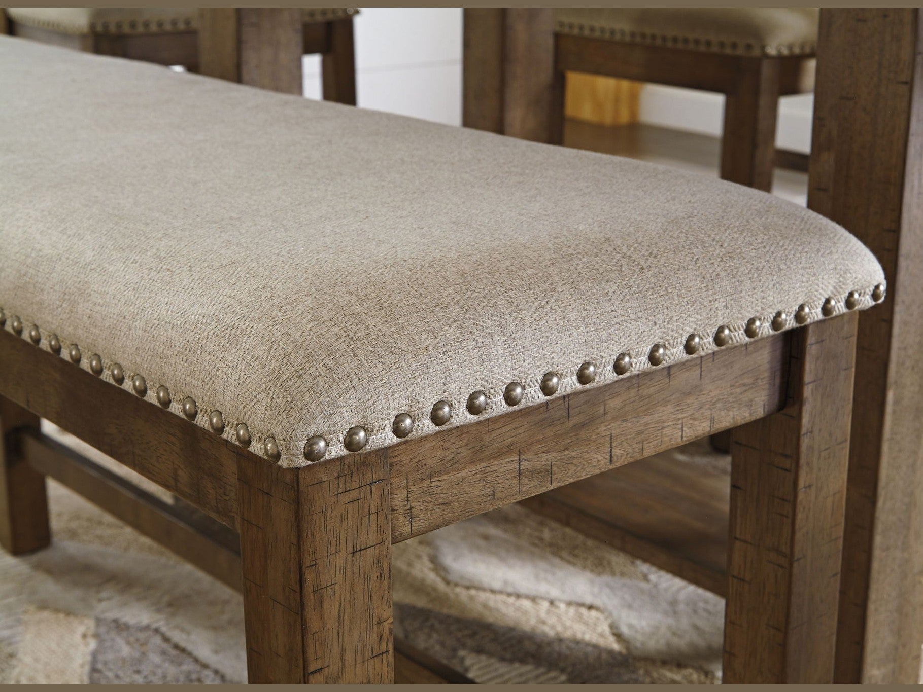 Moriville - Double UPH Bench  - Beige