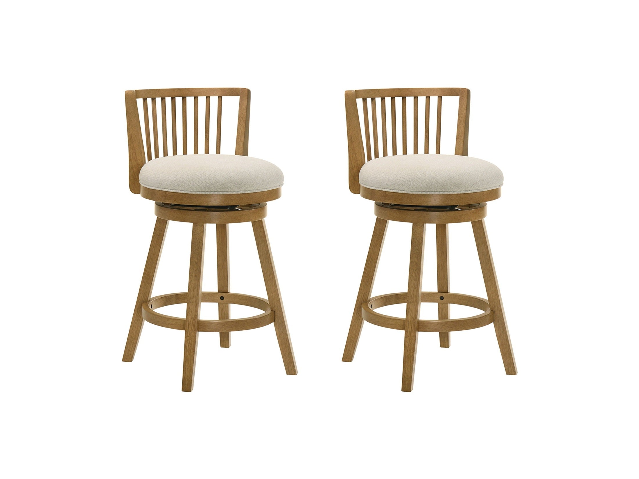 Harper - 30" Amber Glow Bar Height Rubberwood Swivel Barstool