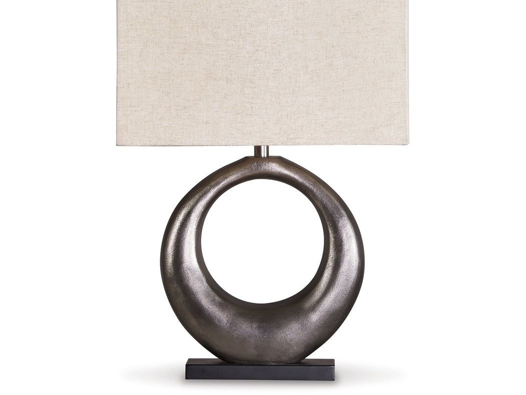 Saria - Metal Table Lamp  - Antique Silver Finish