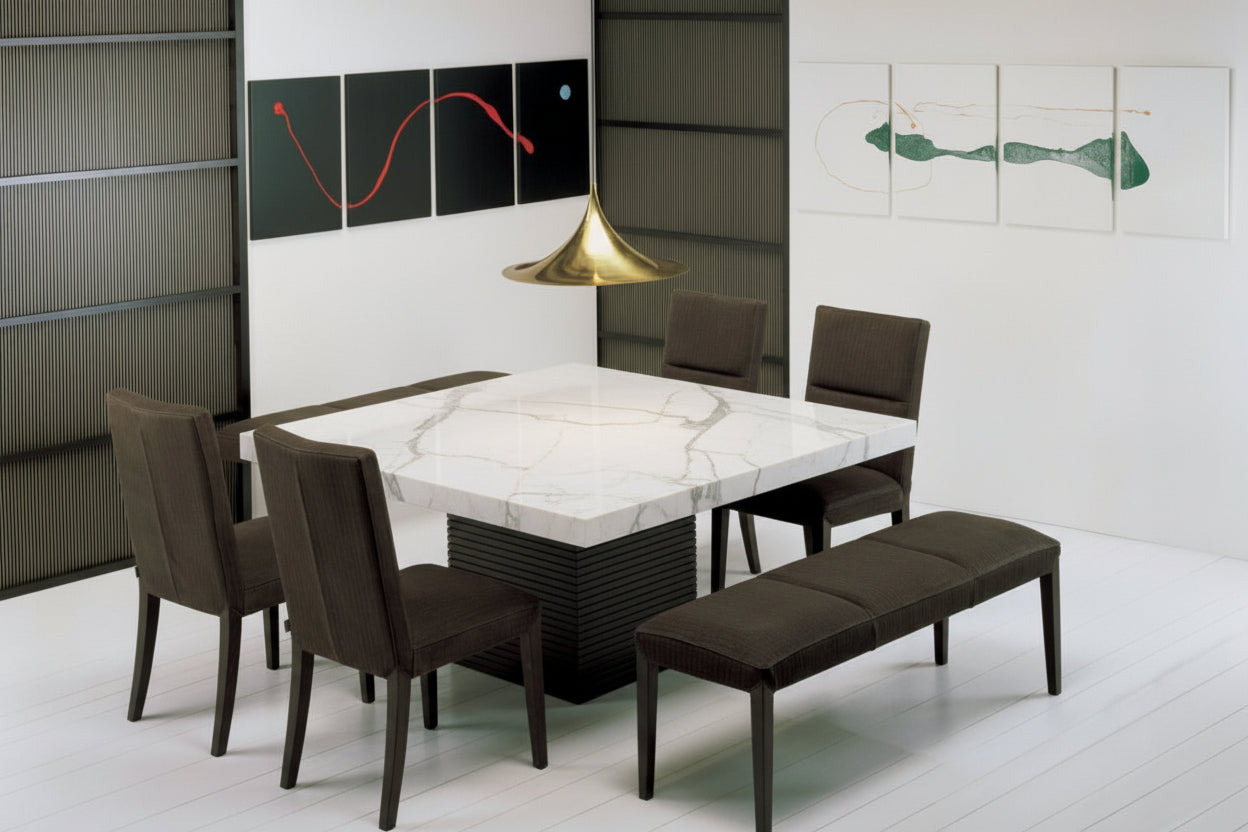 Espresso modern dining  table by Stone International