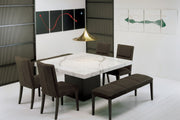Espresso modern dining  table by Stone International