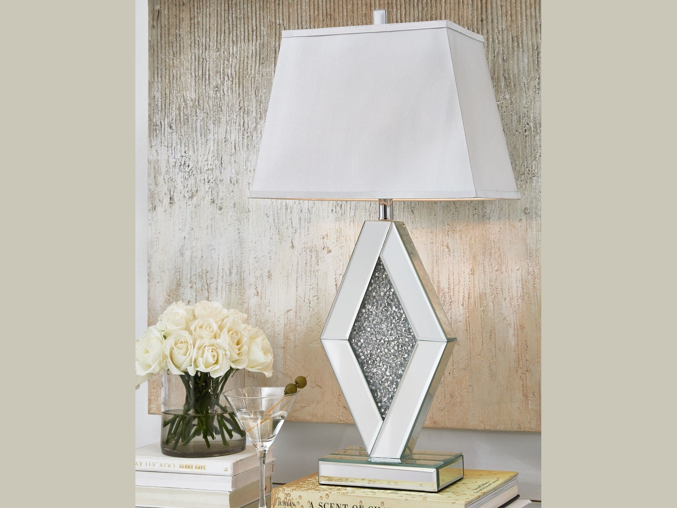 Prunella - Mirror Table Lamp  - Silver Finish