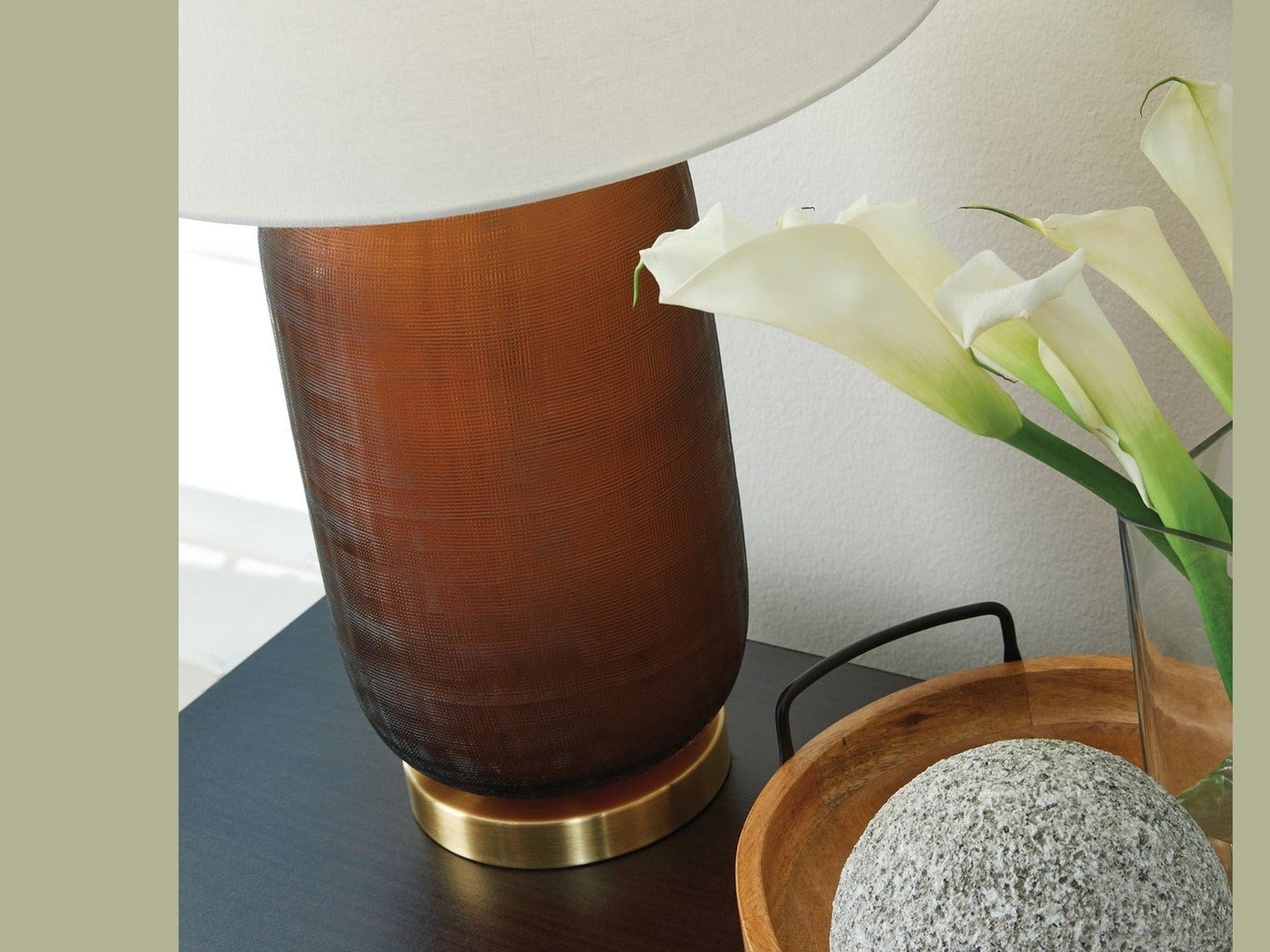Farberman - Glass Table Lamp - Amber