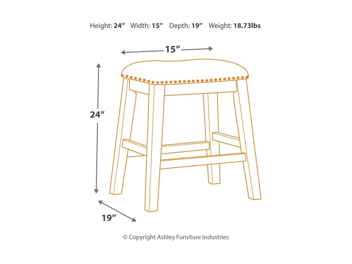 Caitbrook - Upholstered Stool (Set of 2) - Gray