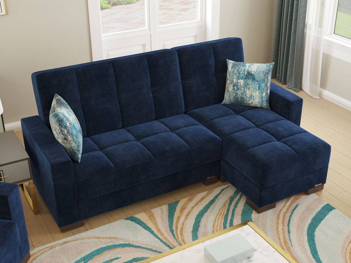 Ottomanson Armada - Upholstered Convertible Chaise Lounge With Storage - Microfiber