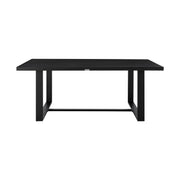 Felicia - Outdoor Patio Dining Table In Aluminum - Black