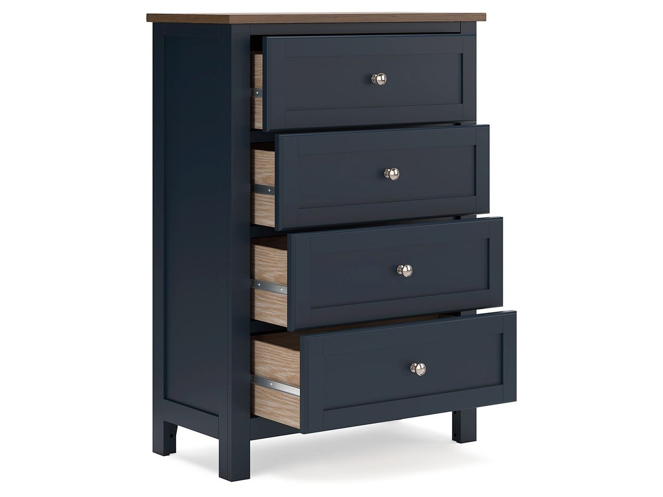 Landocken - Four Drawer Chest - Brown / Blue