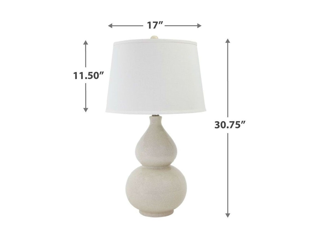 Saffi - Ceramic Table Lamp  - Cream