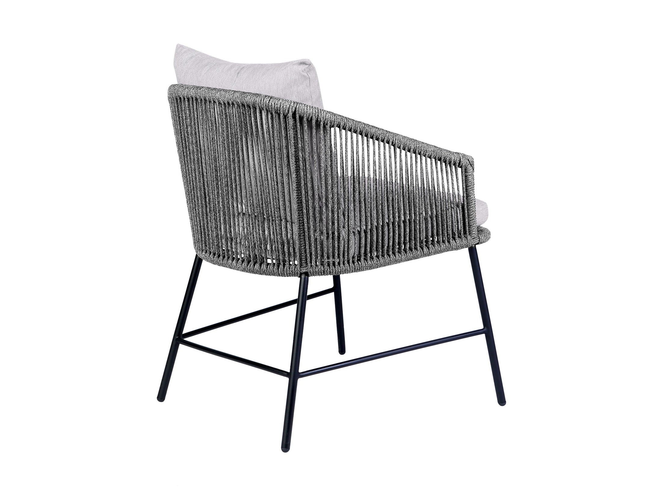 Ditas - Outdoor Patio Dining Chair - Black / Gray