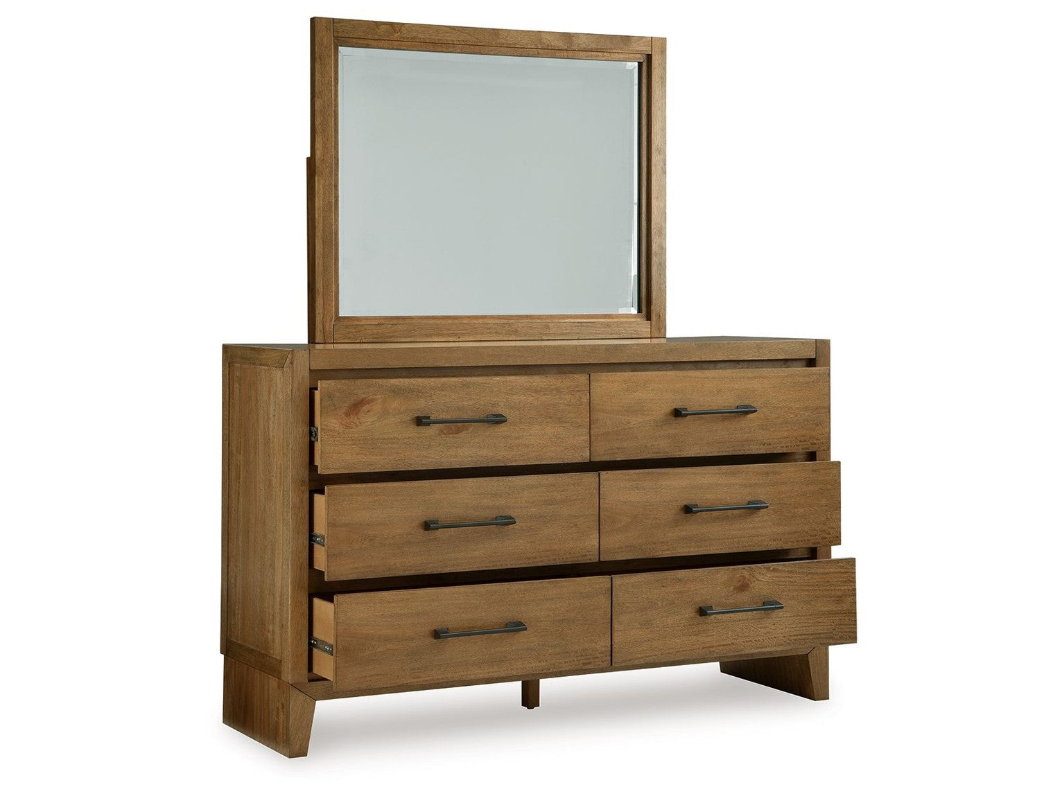 Sherbana - Dresser And Mirror - Light Brown