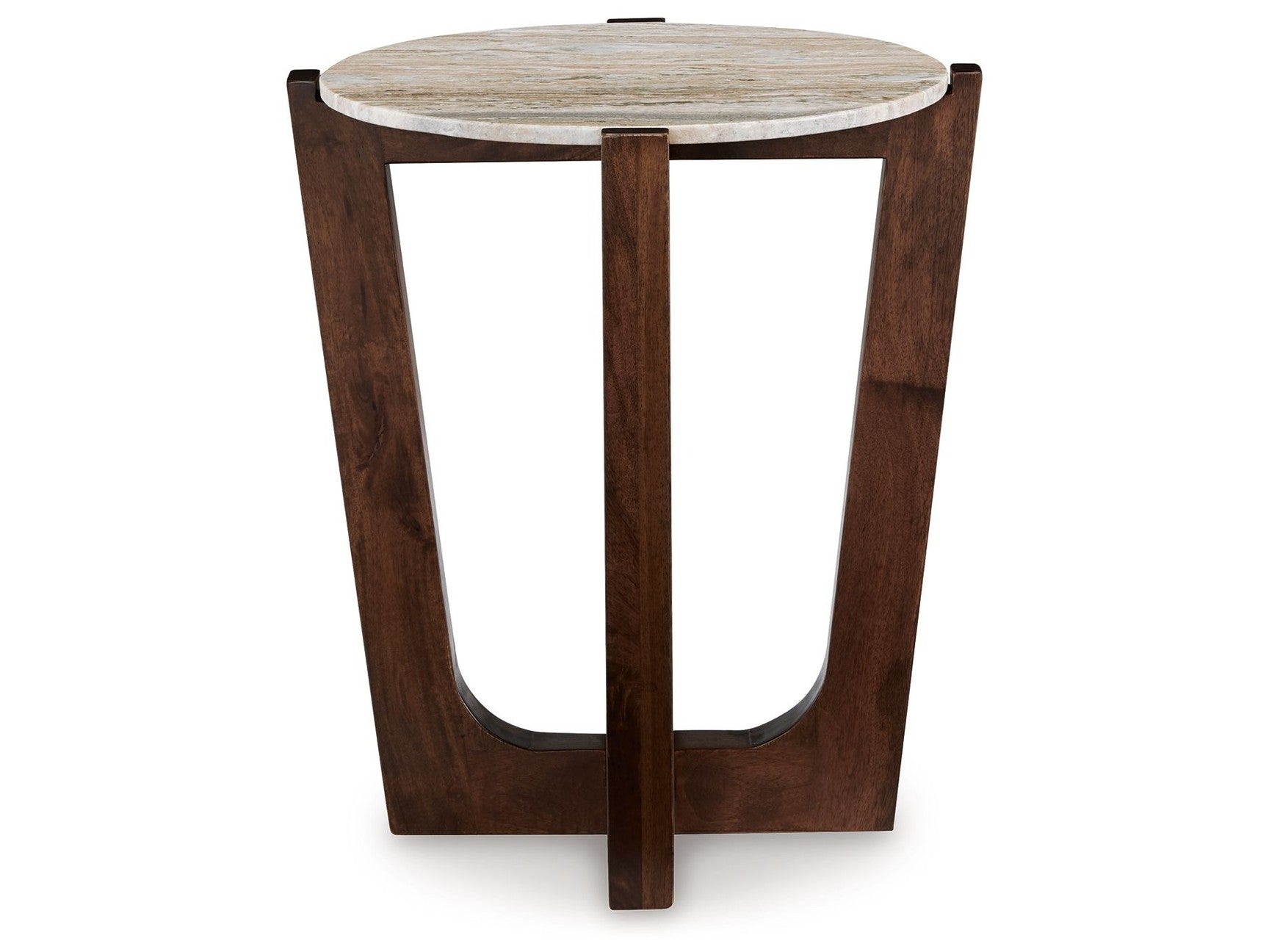 Tanidore - Round End Table - Warm Brown