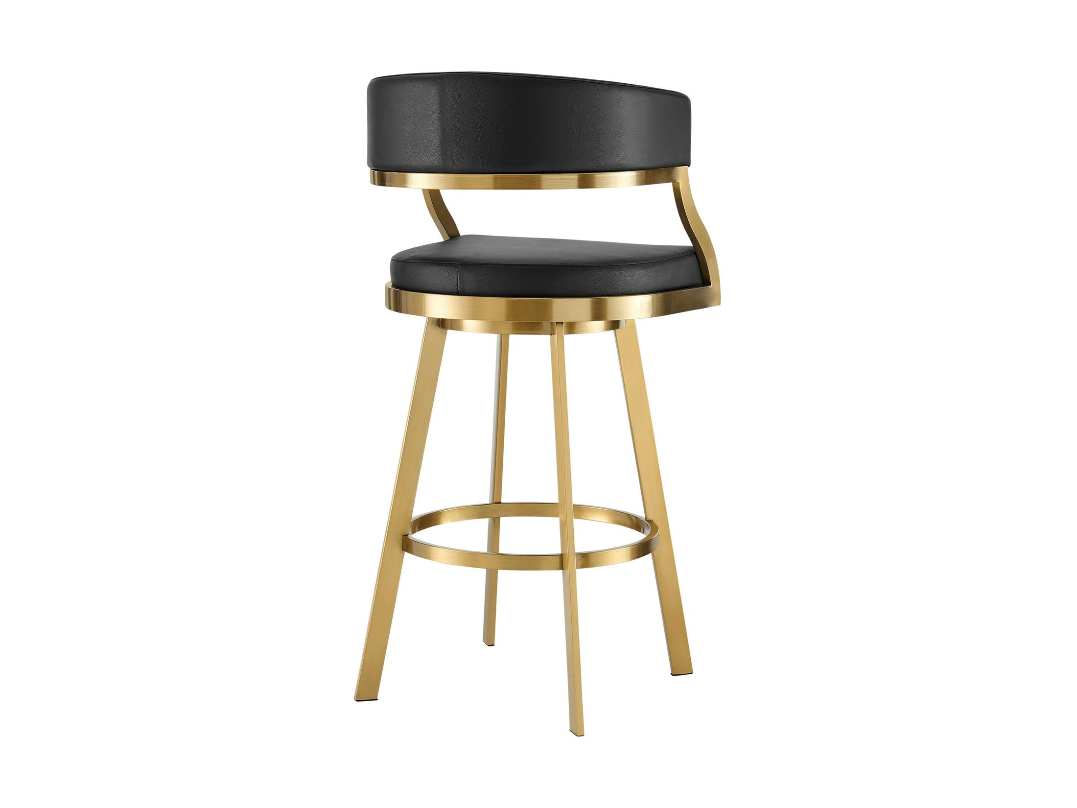 Saturn - Swivel Stool - Gold Legs
