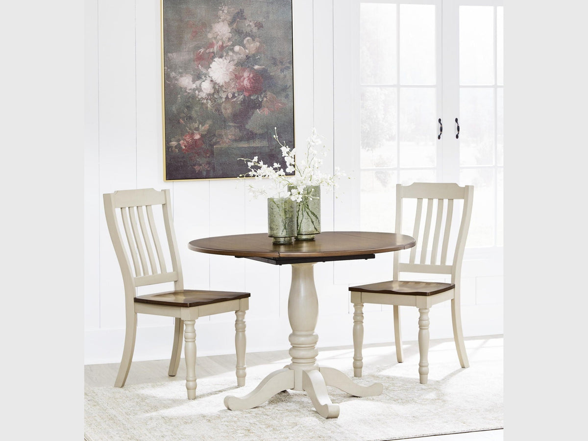 Wirloni - Dining Room Side Chair (Set of 2) - Antique White / Brown