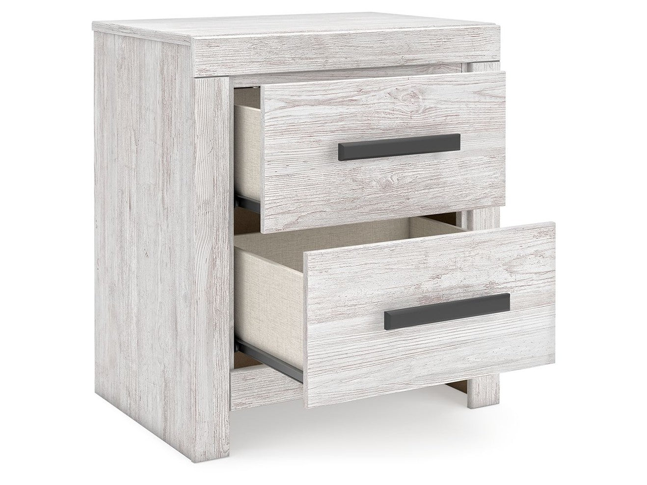 Cayboni - Two Drawer Night Stand - Whitewash