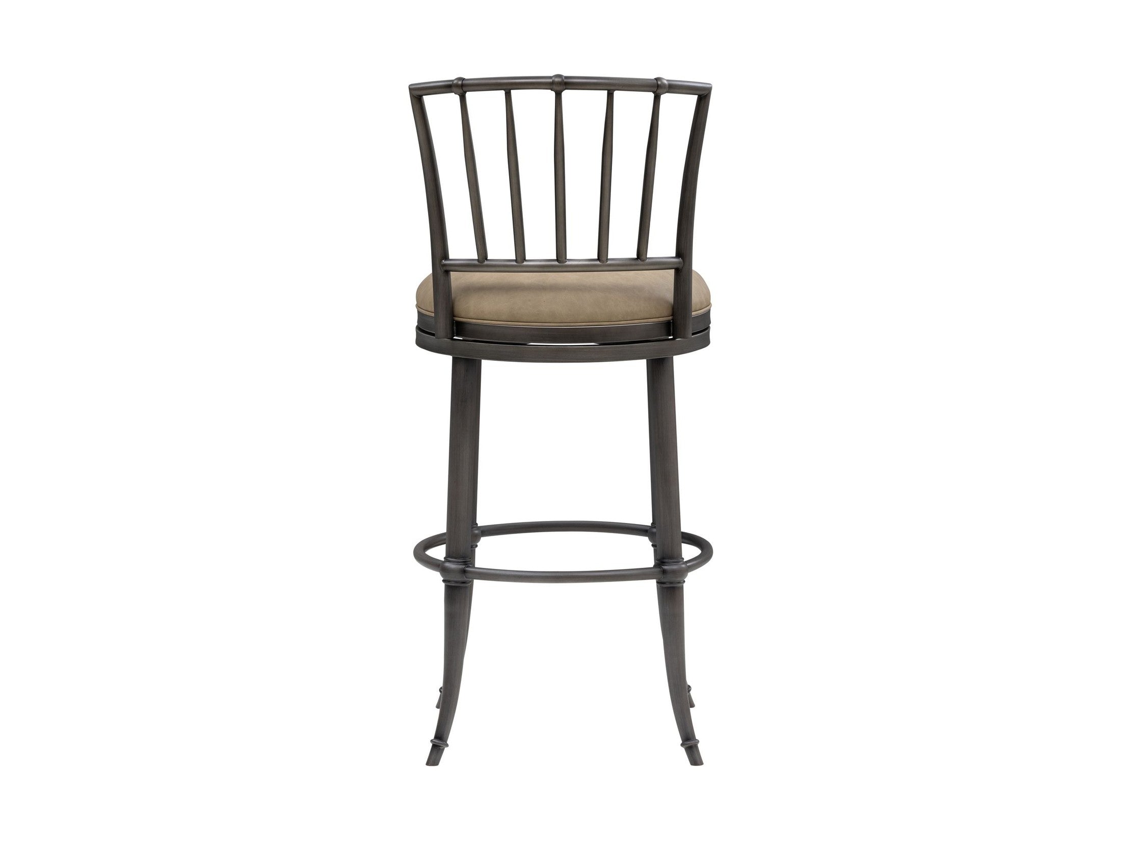 Vince - Commercial Grade Steel Frame Faux Leather Upholstered Swivel Bar Height Barstool
