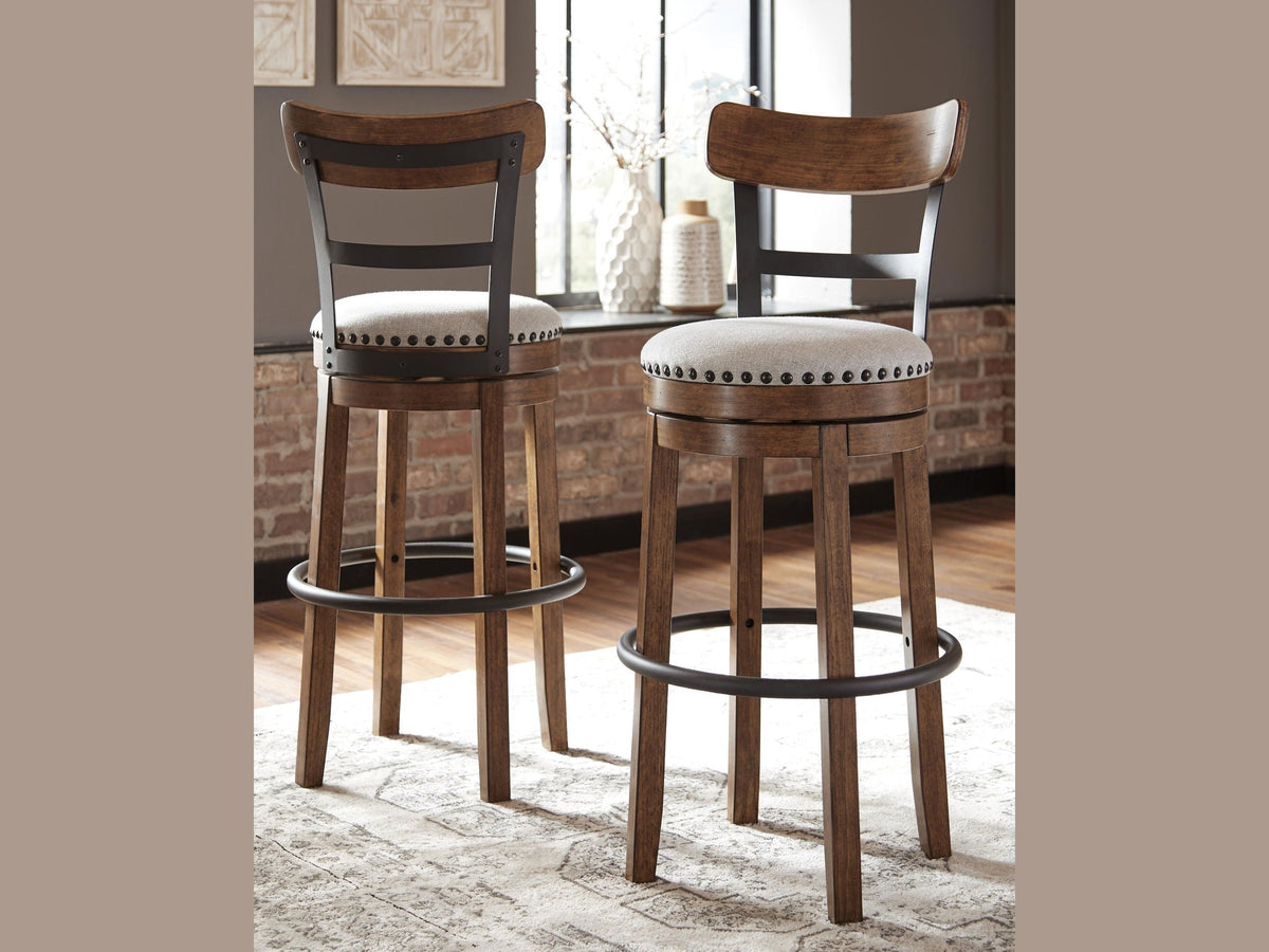 Valebeck - Tall Upholstered Swivel Barstool