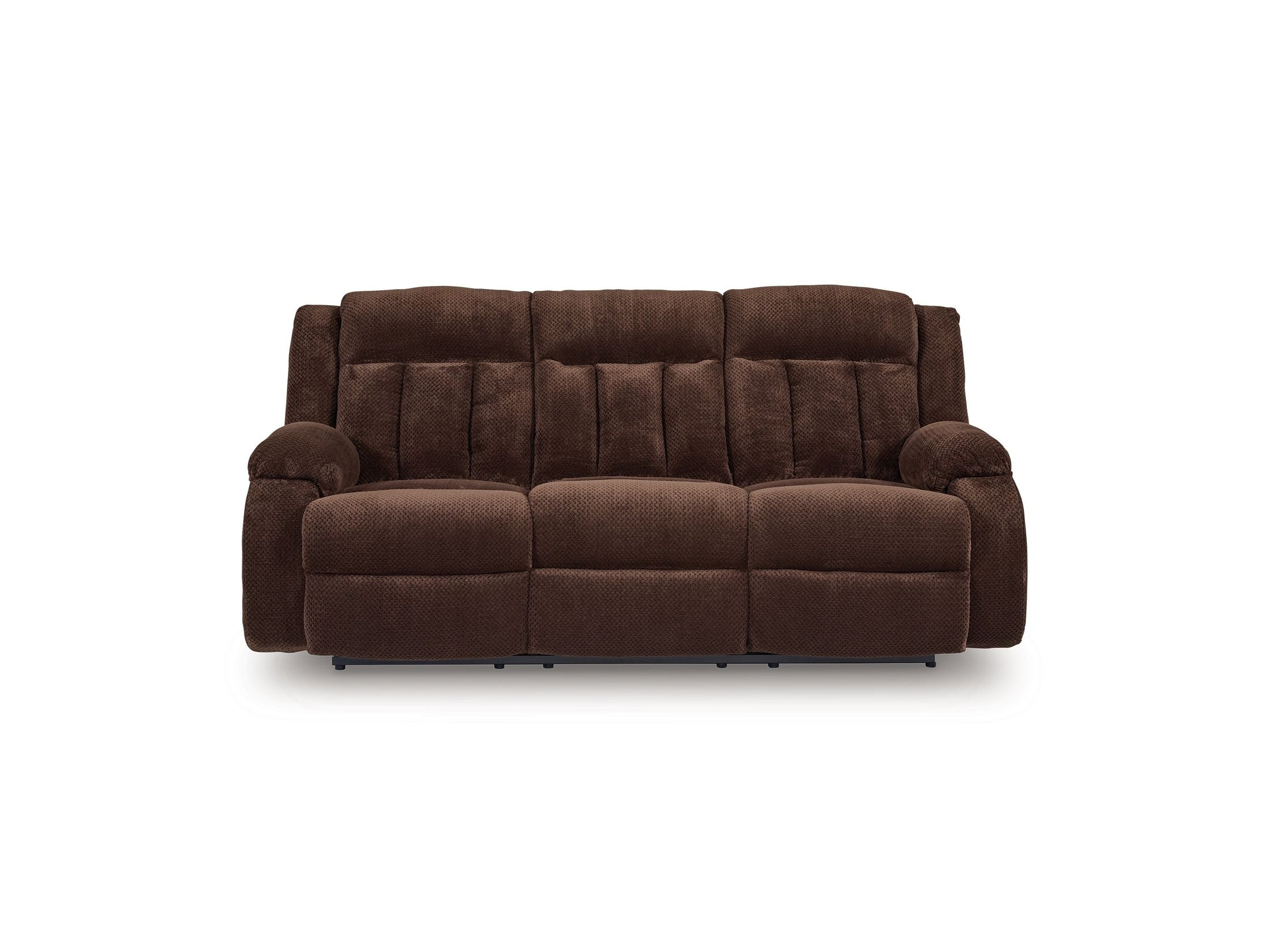 Free Wake - Reclining Power Sofa With Drop Down Table - Chocolate