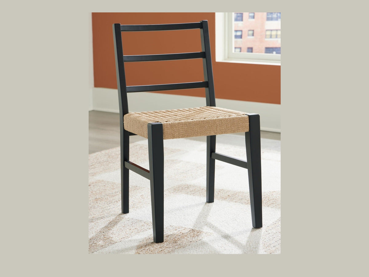 Isanti - Dining Room Side Chair (Set of 2) - Light Brown / Black