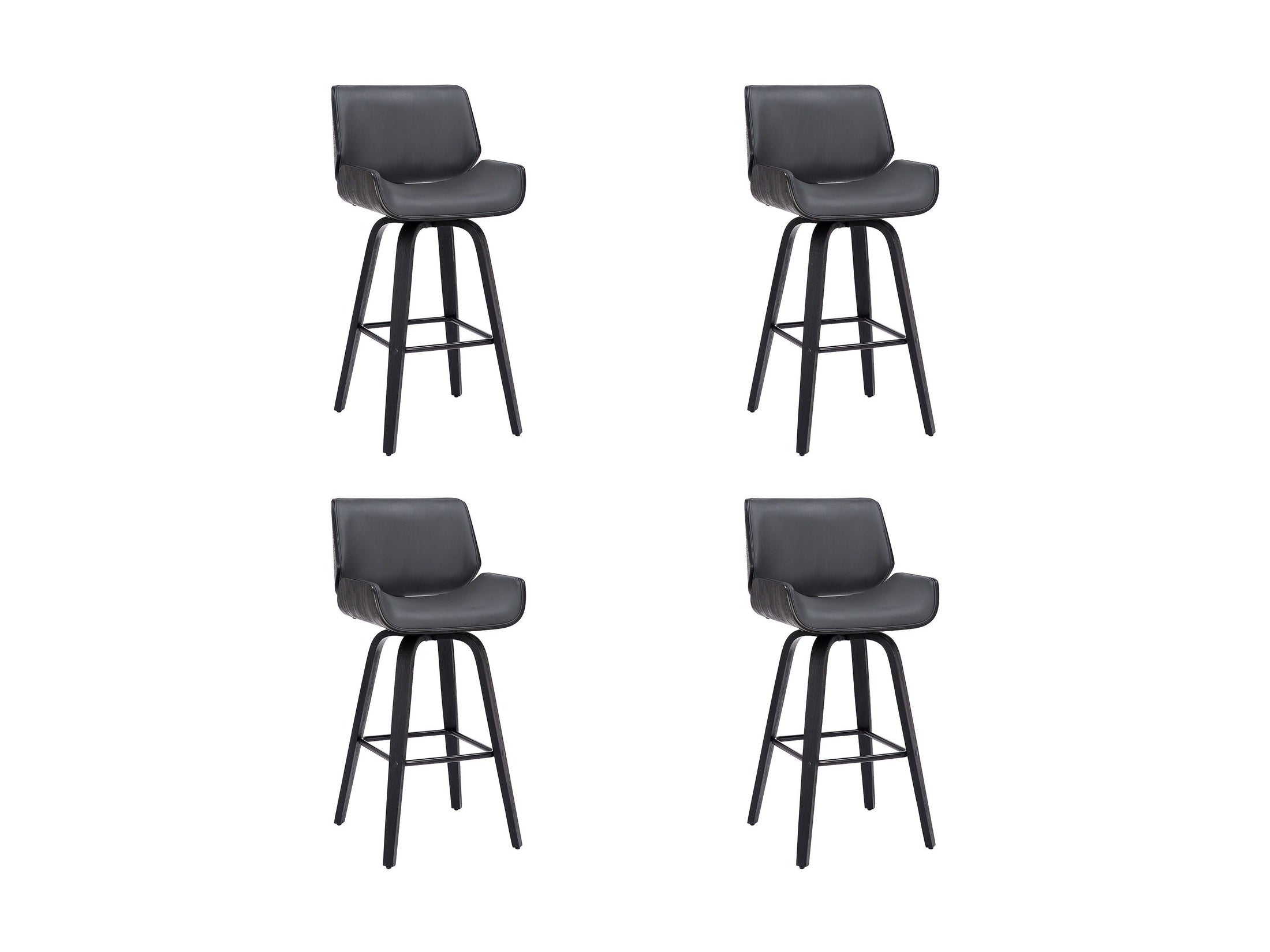Tyler - 30" Bar Height Swivel Bar Stool With Black Frame