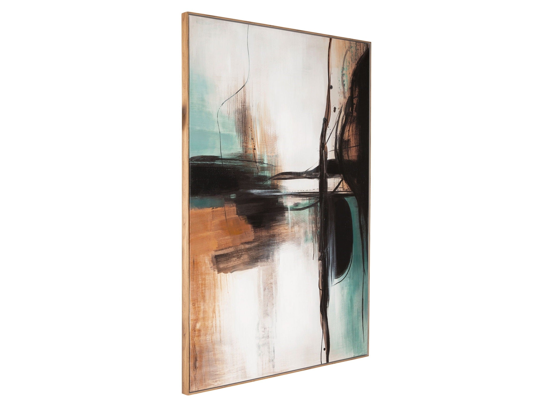 Brunonia - Wall Art - Teal / Orange / Black