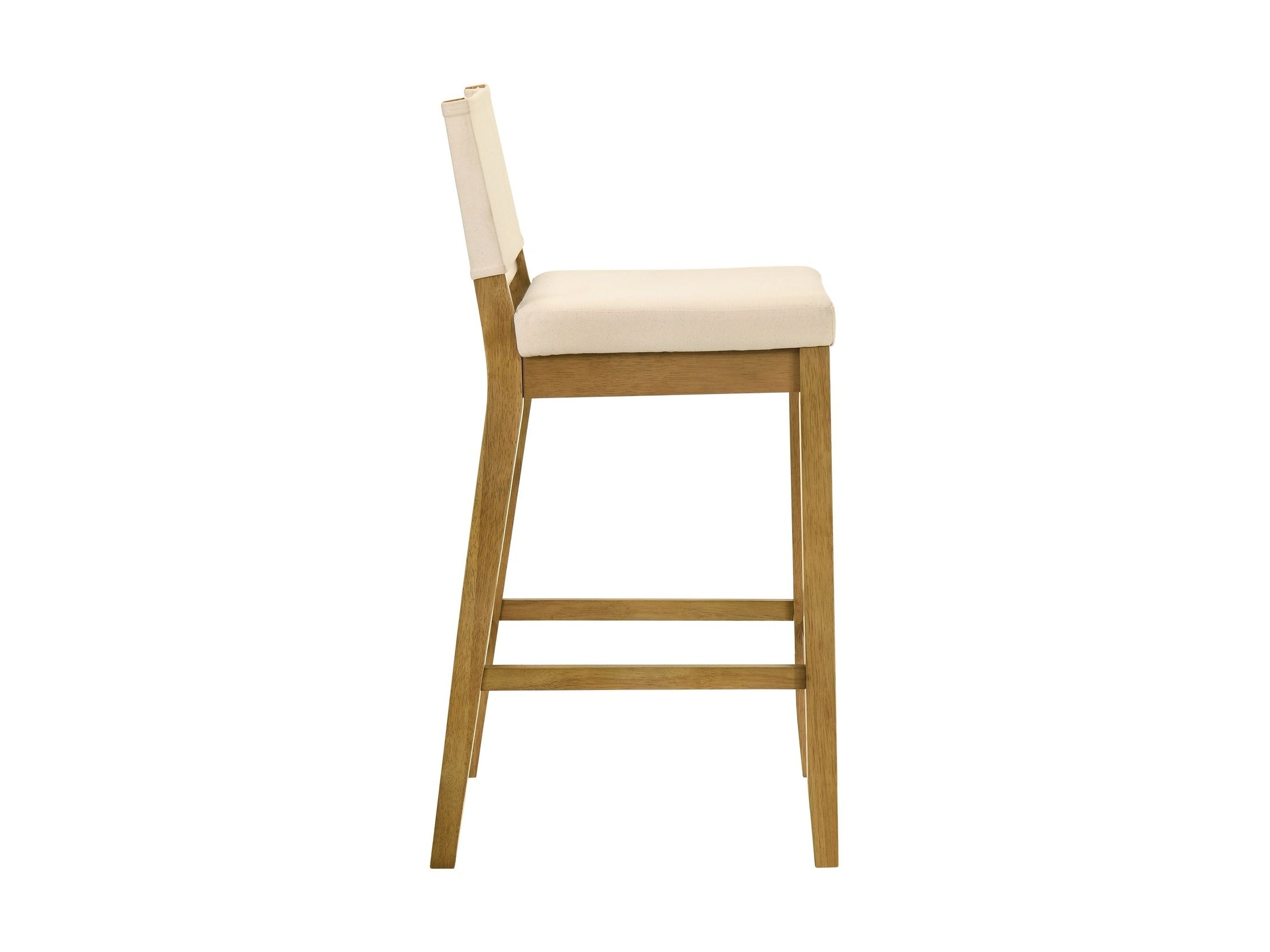 Yaneli - Contemporary Natural Wood Bar Height Kitchen Bar Stool
