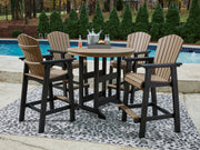 Fairen Trail - 5 Pc. - Dining Set with 4 Chairs - Black / Driftwood
