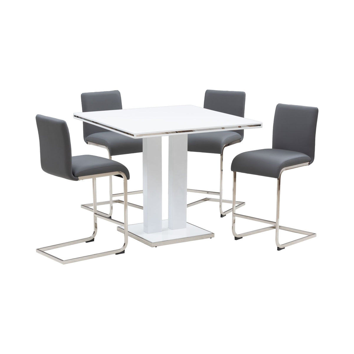 Amanda - Dining Table Set With Stools