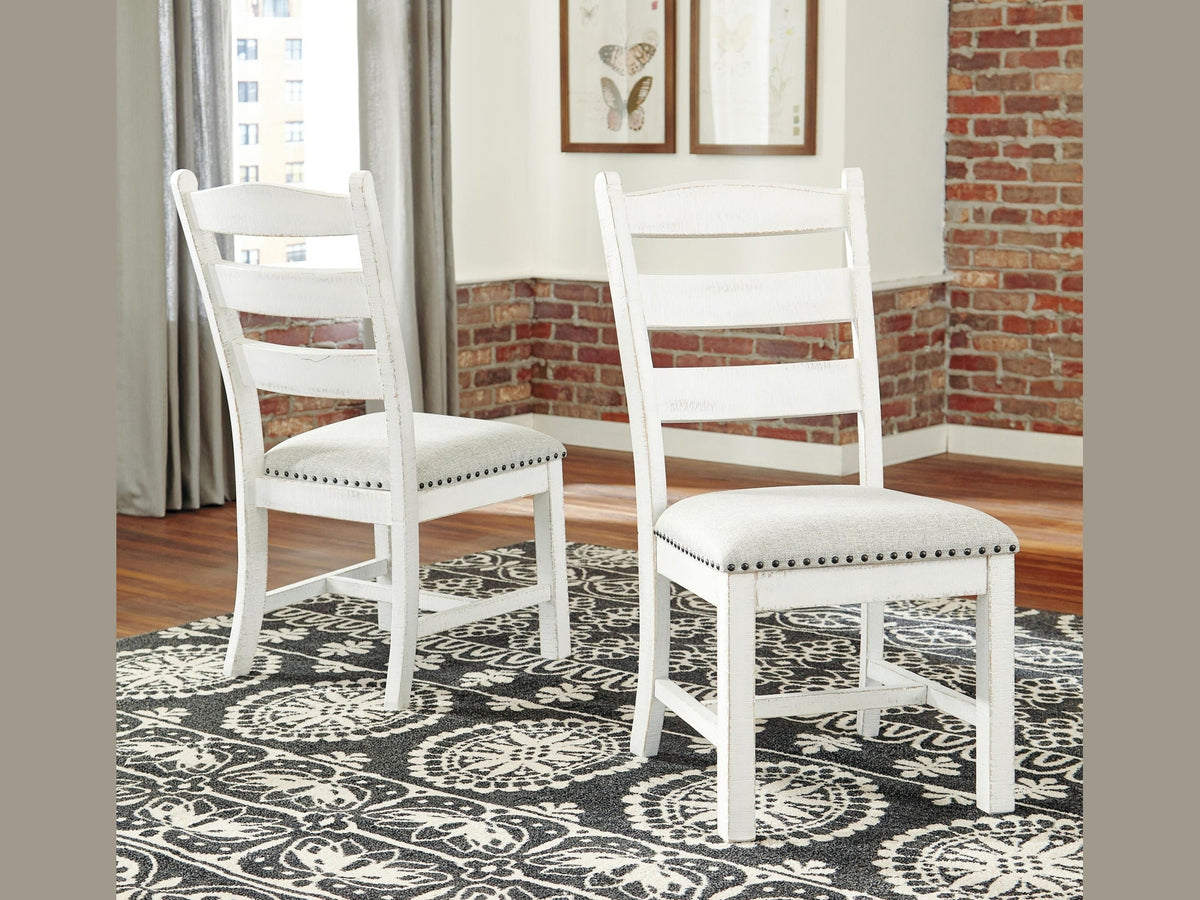 Valebeck - Dining UPH Side Chair (Set of 2) - Beige / White