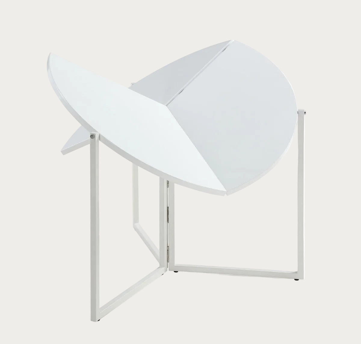 8389 modern white dining table with a unique design