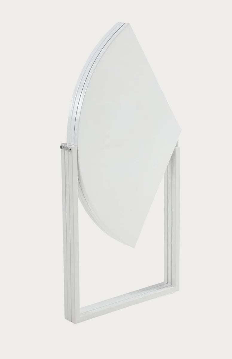 8389 Round Foldaway Dining Table, White Gloss