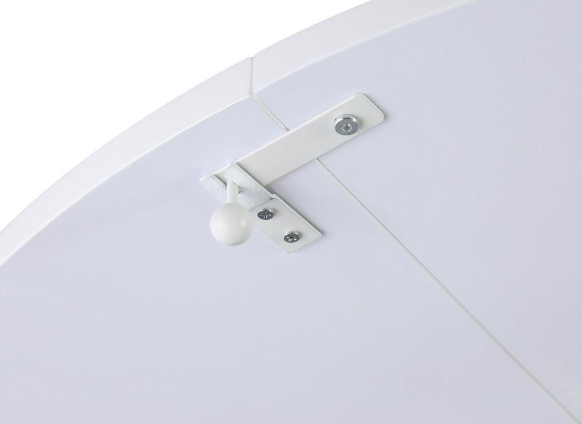 8389 Round Foldaway Dining Table, White Gloss